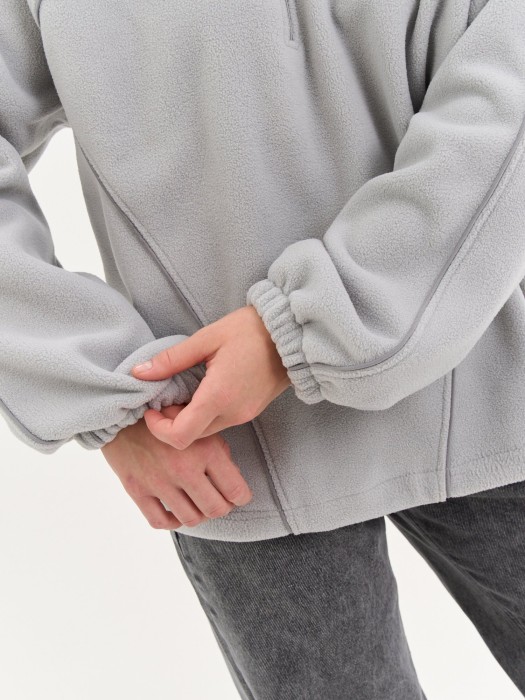 олимпийка с контрастными окантовками и утяжкой "серая" женская по цене 3493 руб вид справа