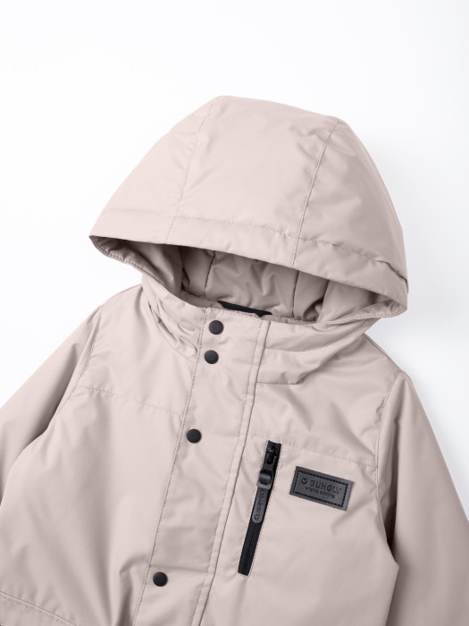 парка демисезонная "беж" из россии вид сбоку