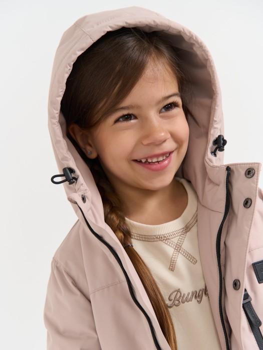 парка демисезонная "беж" из проверенных материалов спереди