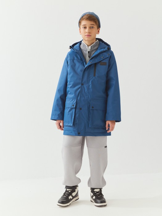 парка демисезонная "деним" 7+ от 8 до 12 лет с изнаночной стороны