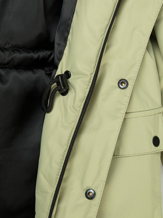 парка демисезонная "фисташка" из россии вид сбоку