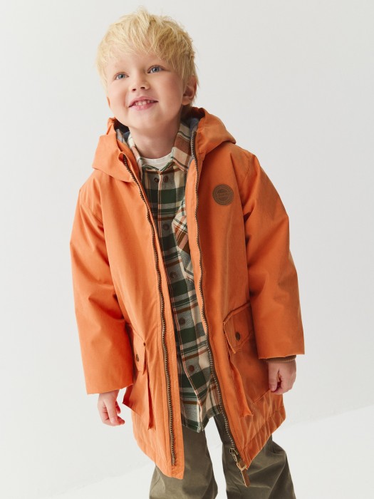 парка демисезонная "мандарин" из проверенных материалов спереди