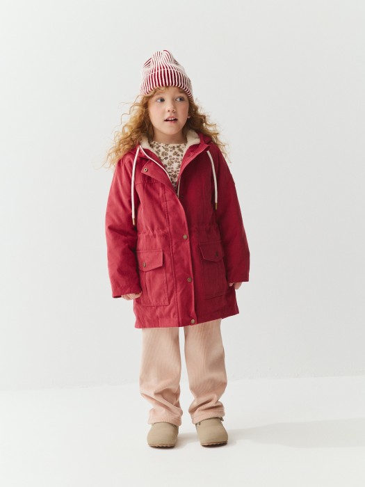 парка демисезонная на меху "клюква" по цене 6799 руб вид справа