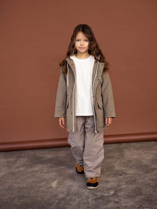 парка демисезонная на меху "мокко" из россии вид сбоку