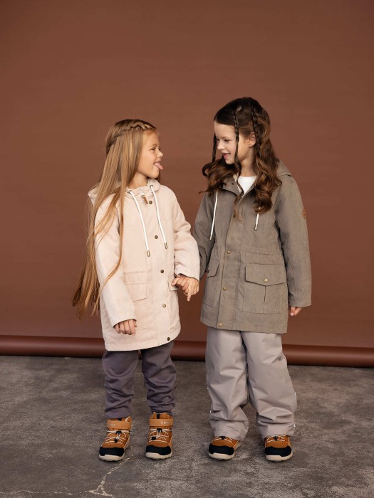 парка демисезонная на меху "мокко" из проверенных материалов спереди