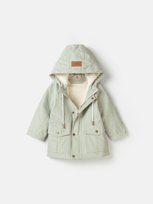 парка демисезонная на меху "шалфей" фотография