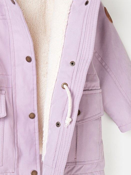 парка демисезонная на меху "вереск" из россии вид сбоку