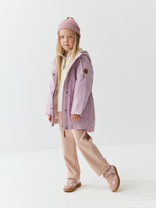 парка демисезонная на меху "вереск" из проверенных материалов спереди