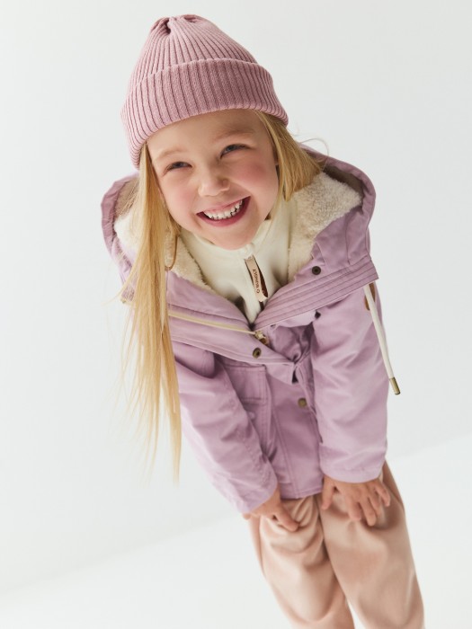 парка демисезонная на меху "вереск" универсального стиля с лицевой стороны