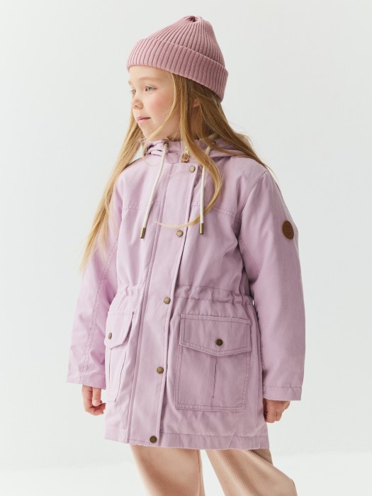 парка демисезонная на меху "вереск" от 1 до 3 лет с изнаночной стороны