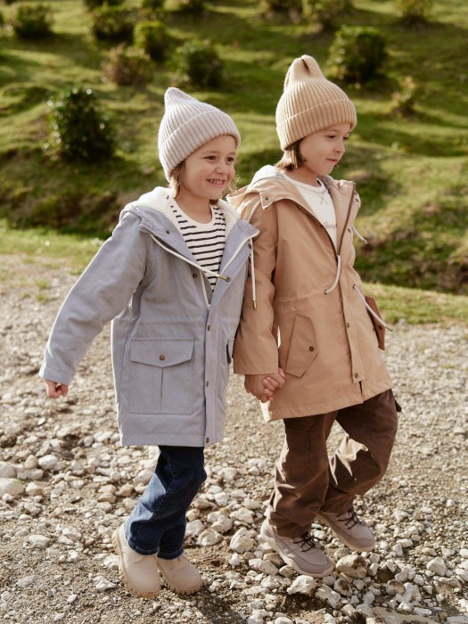 парка демисезонная на меху "жемчуг" универсального стиля с лицевой стороны