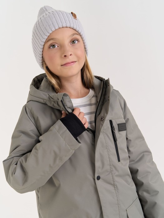 парка демисезонная "олива" 7+ из россии вид сбоку