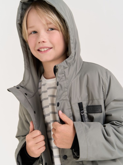 парка демисезонная "олива" 7+ из проверенных материалов спереди