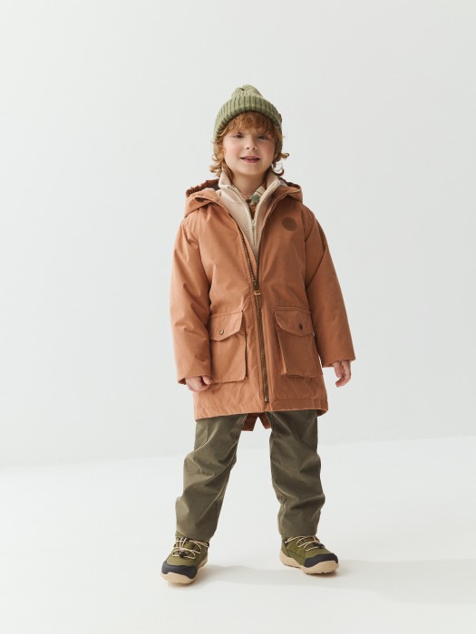 парка демисезонная "щербет" из проверенных материалов спереди