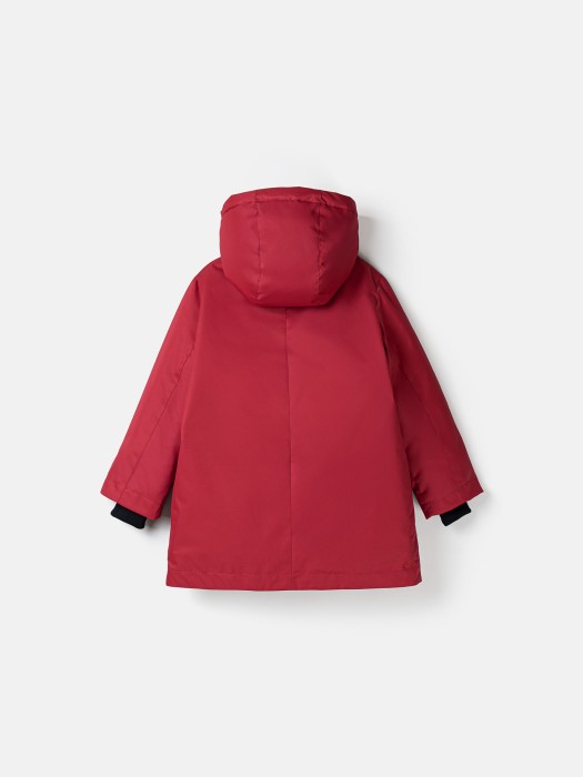 парка демисезонная "томат" из проверенных материалов спереди