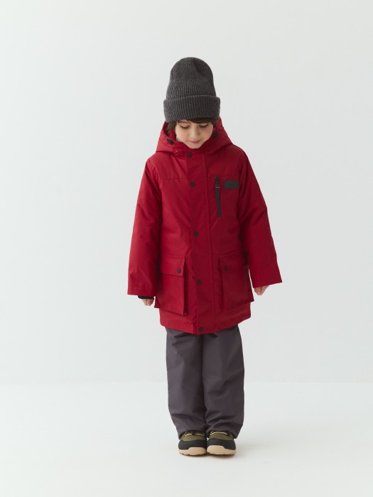 парка демисезонная "томат" от 1 до 3 лет с изнаночной стороны