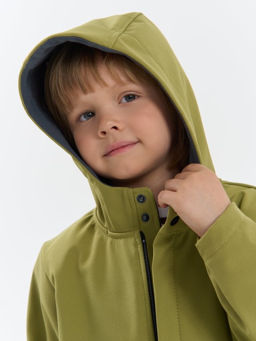 парка softshell демисезонная "фисташка" из россии вид сбоку