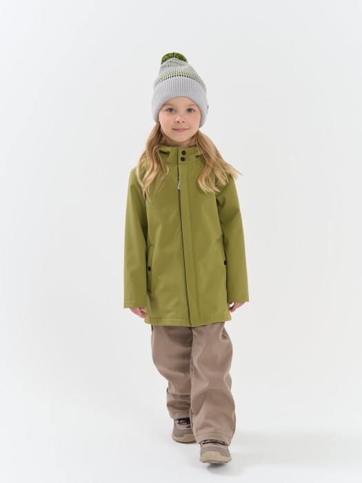 парка softshell демисезонная "фисташка" от 1 до 3 лет с изнаночной стороны