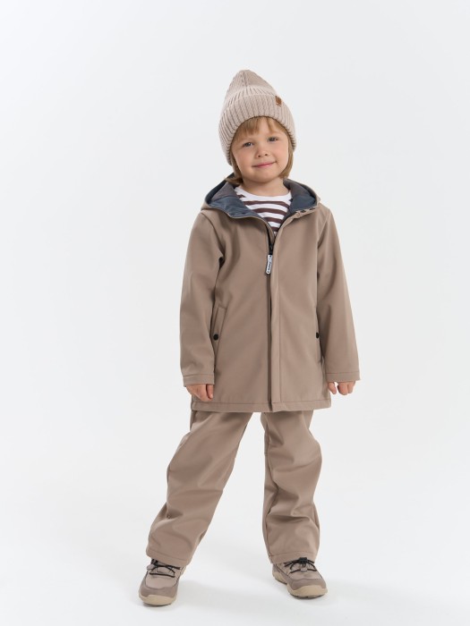 парка softshell демисезонная "кокос" из проверенных материалов спереди