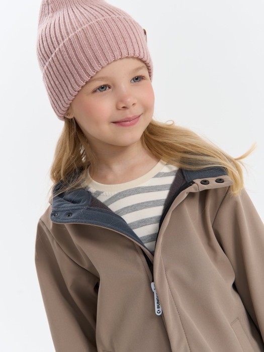 парка softshell демисезонная "кокос" от 1 до 3 лет с изнаночной стороны