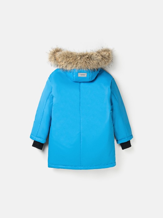 парка зимняя "лазурь" подростковая 7+ из россии вид сбоку