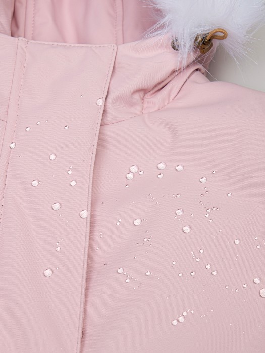 парка зимняя на меху "камелия" 7+ универсального стиля с лицевой стороны