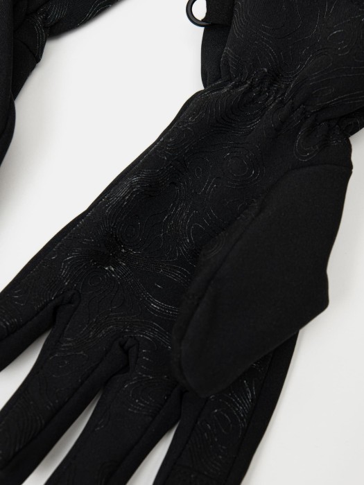 перчатки softshell "уголь" bungly tec 7+ из проверенных материалов спереди