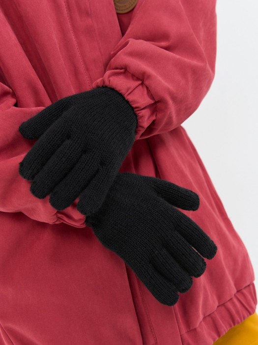 перчатки вязаные "уголь" от бренда bungly вид слева