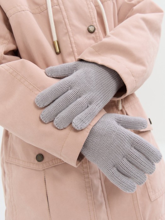 перчатки вязаные "жемчуг" от бренда bungly вид слева