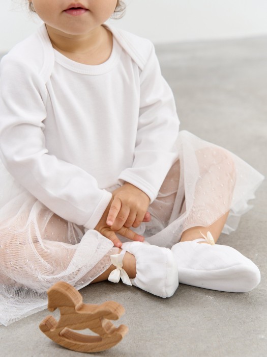 пинетки атласные "молоко" 0+ фотография