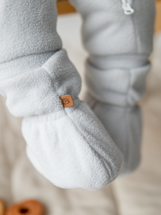 пинетки флисовые "жемчуг" 0+ от бренда bungly вид слева