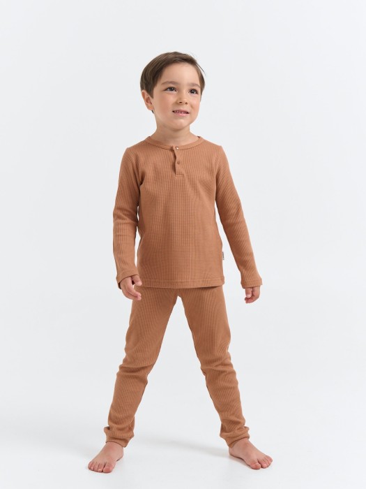 пижама из вафельной ткани "песок" фотография