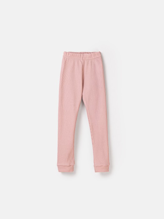 пижама из вафельной ткани "пудра" с коротким рукавом по цене 1759 руб вид справа