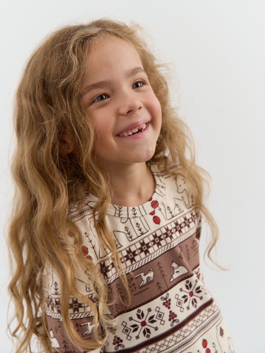 пижама "лесные сказки" универсального стиля с лицевой стороны