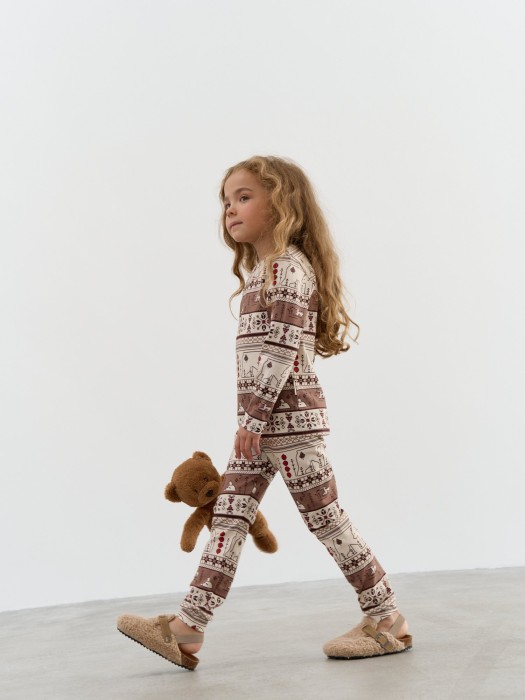 пижама "лесные сказки" от 1 до 3 лет с изнаночной стороны