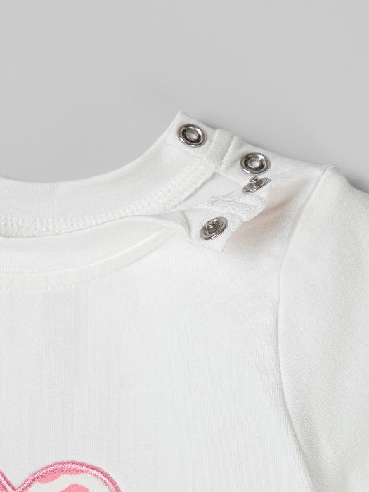 пижама "розовый леопард" с коротким рукавом 0+ по цене 2399 руб вид справа