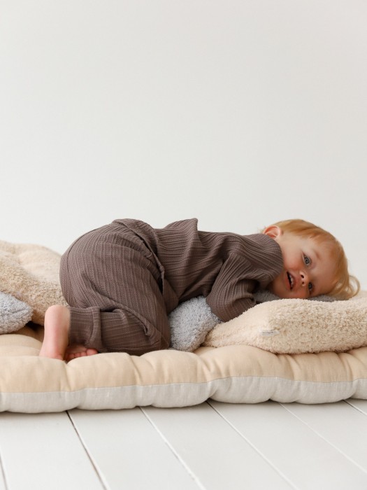 пижама "шоколад" из ажурного хлопка 0+ из россии вид сбоку