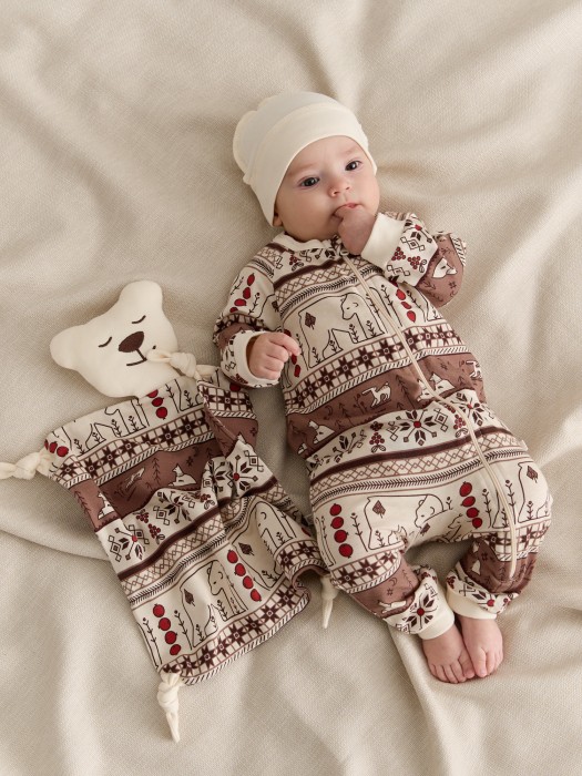 пижама-слип "лесные сказки" 0+ от бренда bungly вид слева