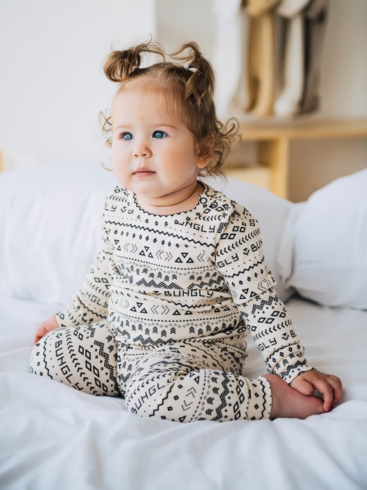 пижама "тату" 0+ от бренда bungly вид слева