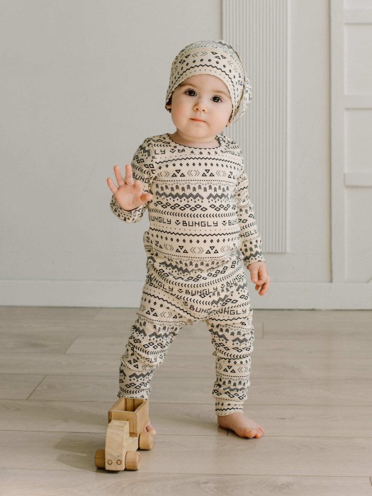 пижама "тату" 0+ от 1 до 3 лет с изнаночной стороны