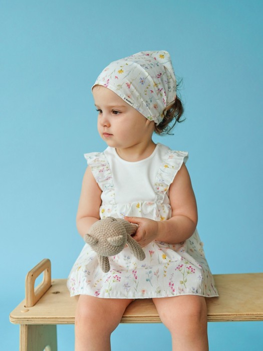 платье-боди с крылышками "акварельные цветы" 0+ от 1 до 3 лет с изнаночной стороны