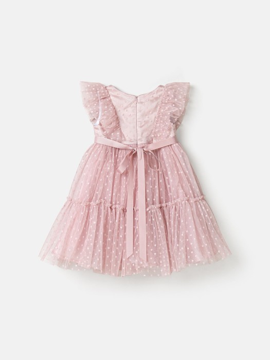 платье фатиновое "пудра" из россии вид сбоку