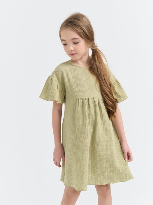 платье муслиновое "шалфей" фотография