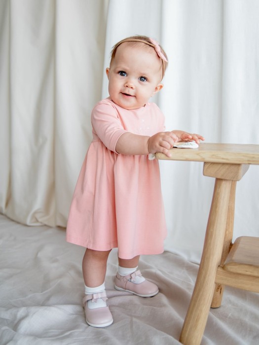 платье "персик" из проверенных материалов спереди