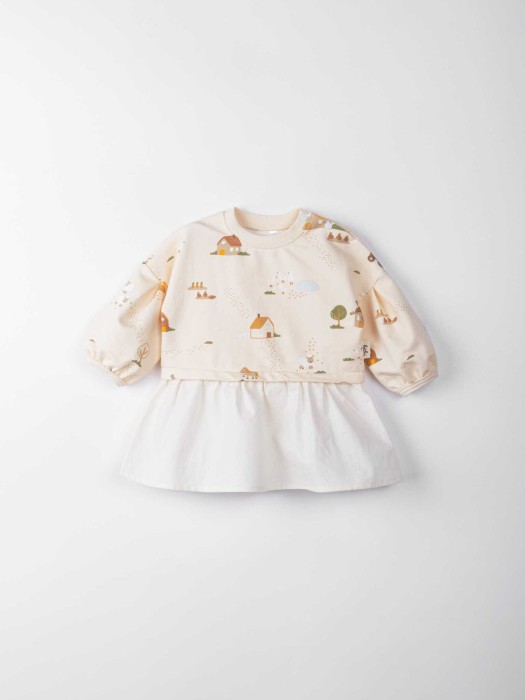 платье с хлопковой юбкой "ферма" 0+ фотография