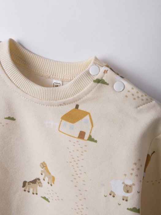 платье с хлопковой юбкой "ферма" 0+ по цене 1539 руб вид справа