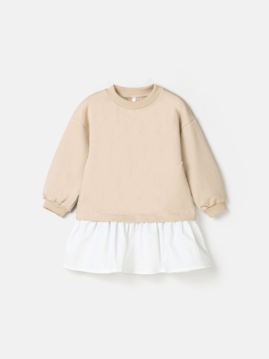 платье с хлопковой юбкой "крем-брюле" фотография