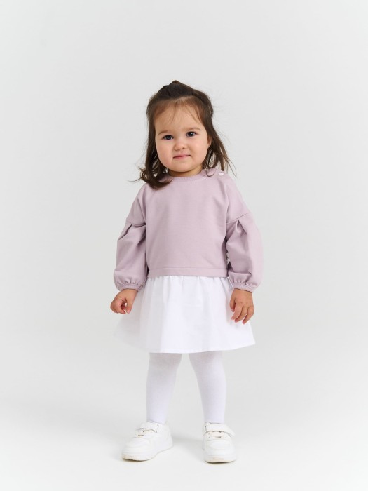 платье с хлопковой юбкой "вереск" 0+ от бренда bungly вид слева