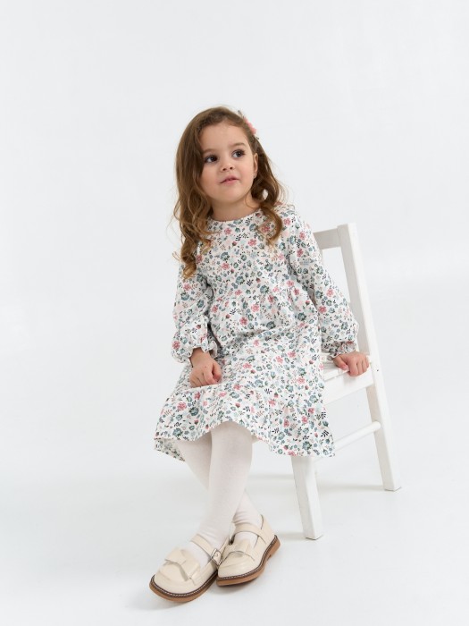 платье с оборкой "цветы" 0+ от 1 до 3 лет с изнаночной стороны