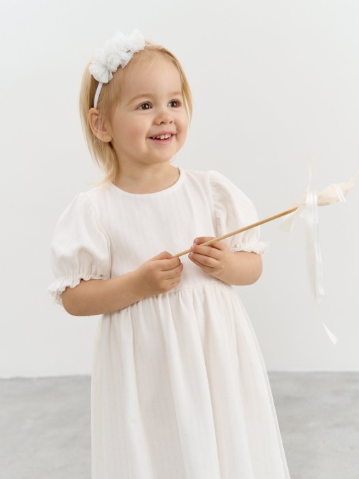 платье с рукавом фонариком "молоко" 0+ по цене 2249 руб вид справа